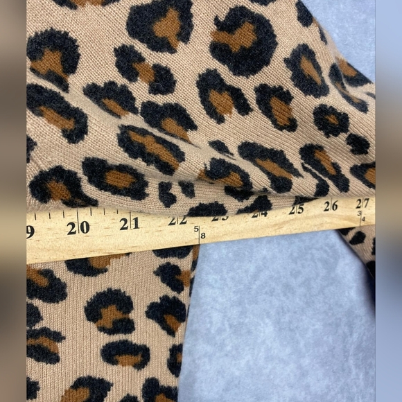 Cynthia Rowley 2-Ply Cashmere Animal Print Sweater Women Size XL - Picture 8 of 8